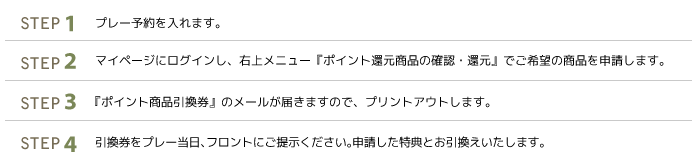 ポイントの交換方法